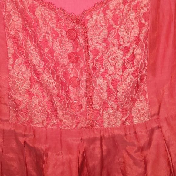 Fossil Silk Blend Lace Dress Medium - Picture 3 of 6